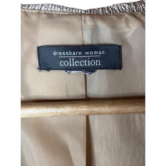 Dressbarn Woman Collection Metallic Textured Blazer 14W Polyester & Nylon Womens - Picture 3 of 6